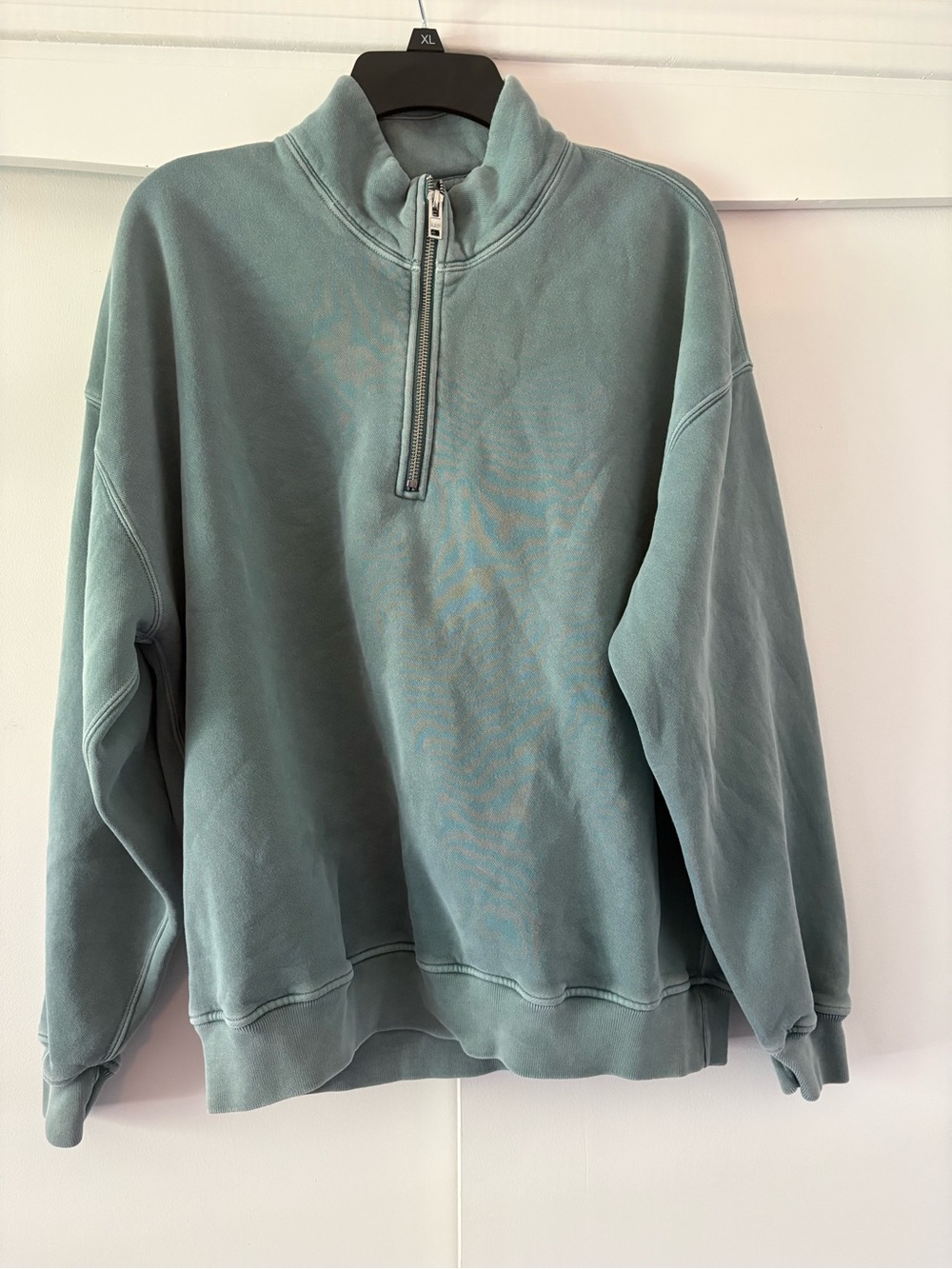 Abercrombie & Fitch oversized Quarter-Zip Sweatshirt - Teal Green
